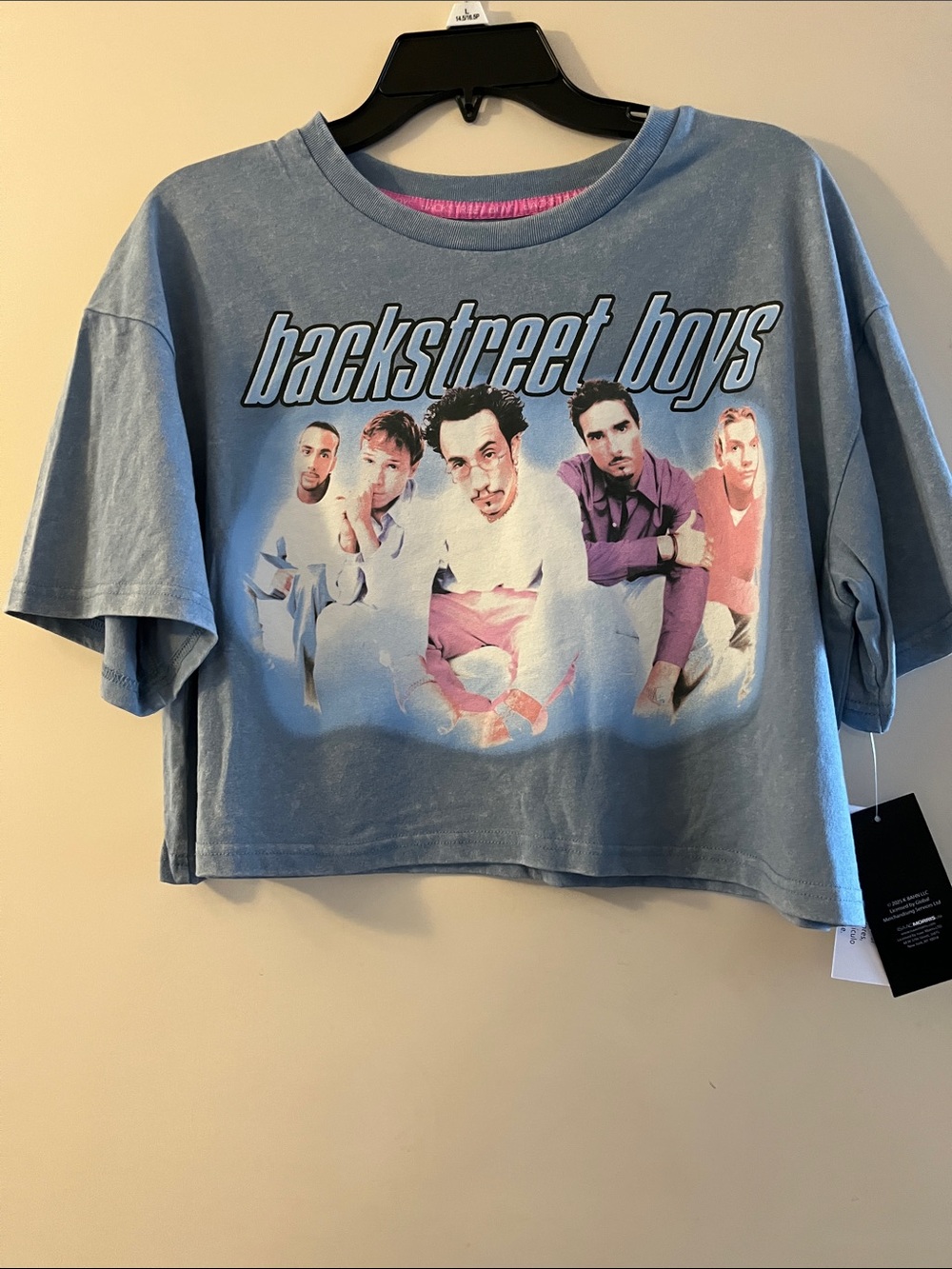 Backstreet Boys Light Blue Cropped Graphic Tee - Picture 6 of 6